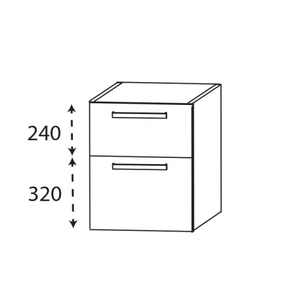 Laguna Platino 2.0 Plattenunterschrank - 30 cm Skizze