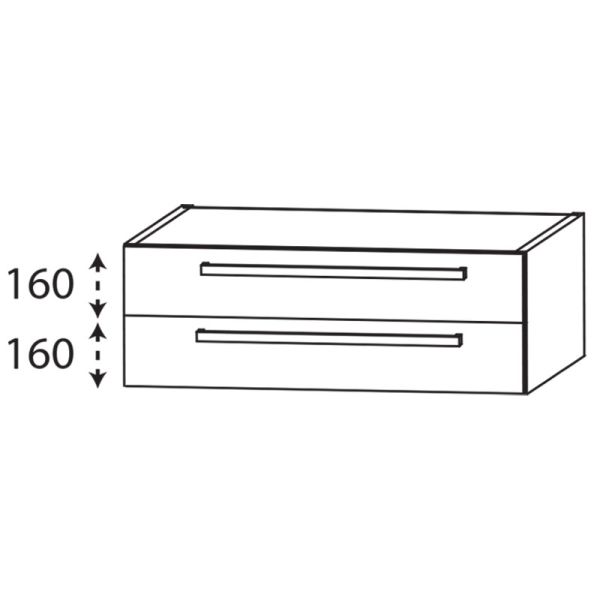 Laguna Platino 2.0 Waschtischunterschrank - 120 cm Skizze