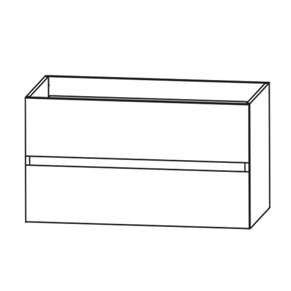 Laguna Platino 2.0 Waschtischunterschrank - 100 cm Skizze