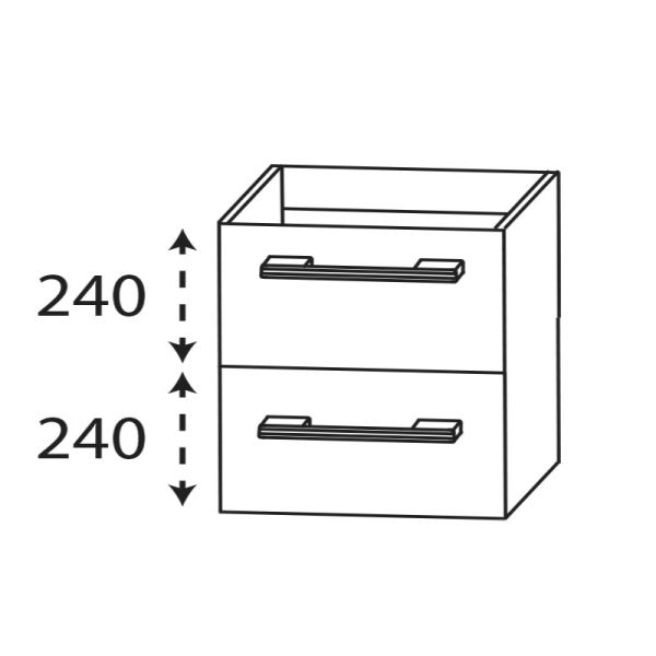 Laguna Reflex Unterschrank - 60 cm Skizze