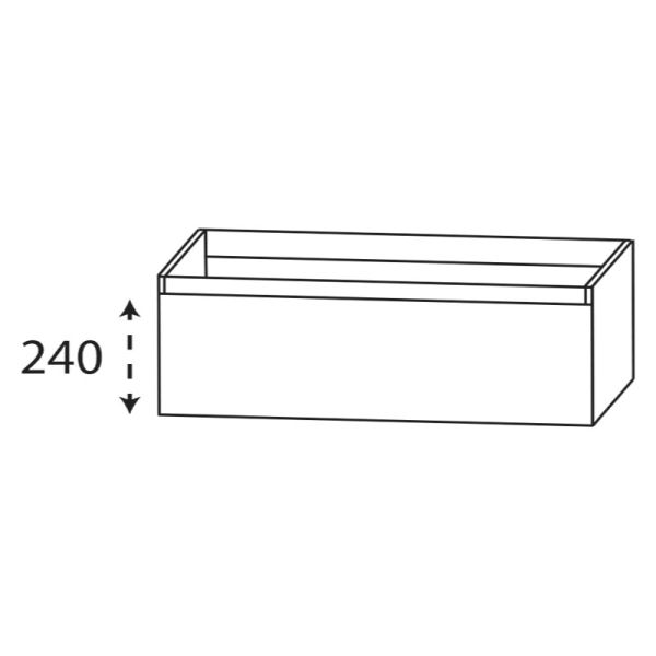 Laguna Reflex Waschtischunterschrank - 140 cm Skizze
