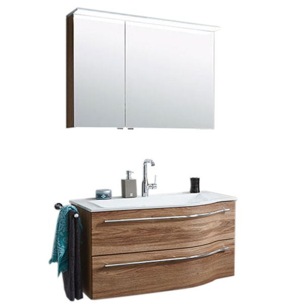 Laguna Laola Badmöbel Set 90 cm mit Spiegelschrank links