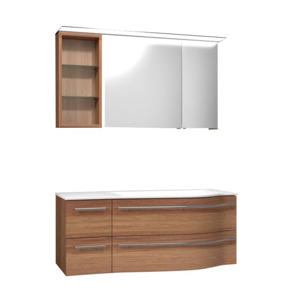 Laguna Laola Badmöbel Set - 120 cm, Spiegelschrank Serie B links