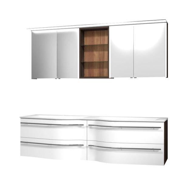 Laguna Laola Badmöbel Set 2 180 cm mit Spiegelschrank