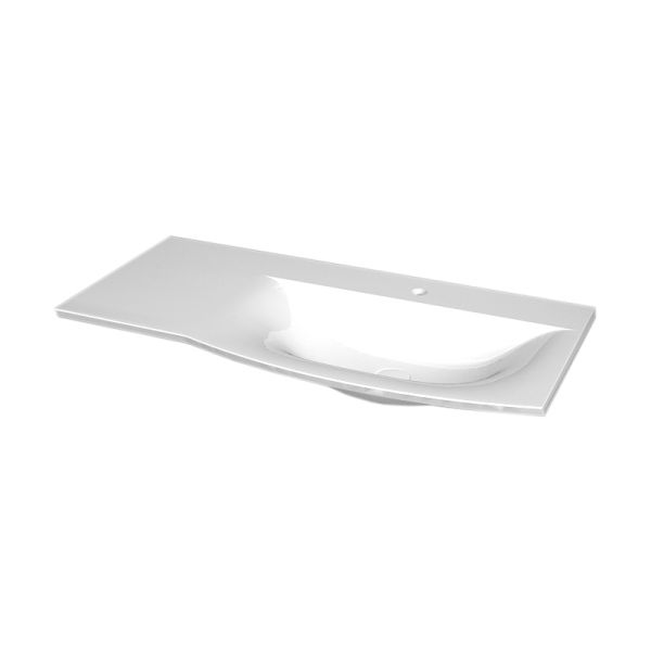 Laguna modern classic Möbelwaschtisch - 101,2 cm, STONEPLUS weiß