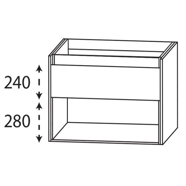 Laguna Highline 250 Waschtischunterschrank - 62 cm Skizze