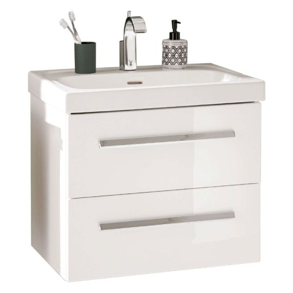 Lanzet K1 Waschtisch mit Unterschrank - 61 cm, Keramik-WT und WTU