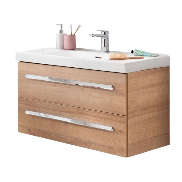 Lanzet K1 Waschtisch mit Unterschrank - 91 cm, Keramik-WT und WTU