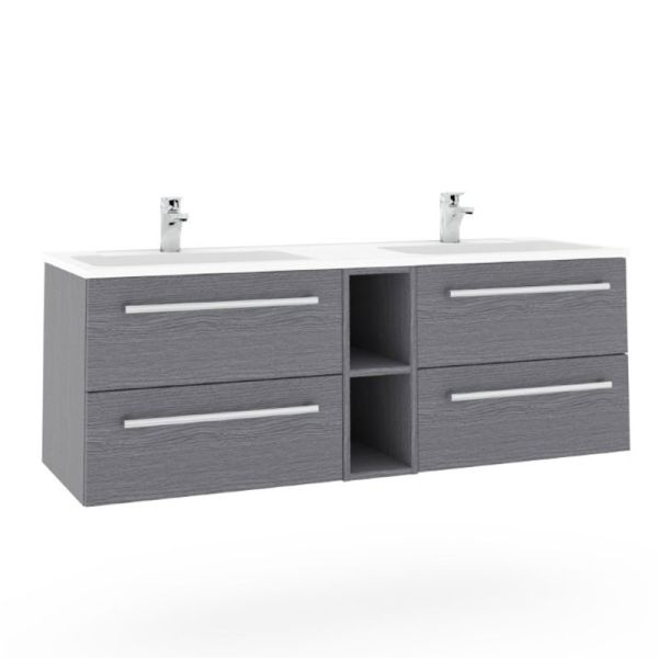 Marlin Bad 3250 Doppelwaschtisch mit Unterschrank 140 cm