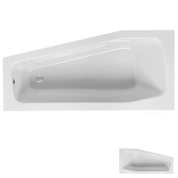 Mauersberger Globosa Raumspar-Badewanne 160 cm - Variante rechts
