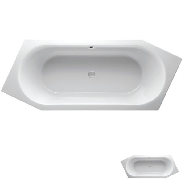 Mauersberger Ovata Sechseck Badewanne Asym 205 cm Auführung rechts