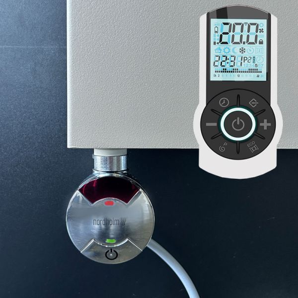 Nordholm Zubehör Elektroheizpatronen Heizstäbe Vara Pro, steckerfertig, Chrom