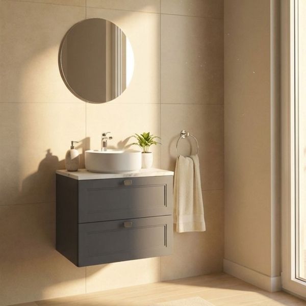 Nobilia Country Badmöbel Set 13 - 80 cm Ambientebild