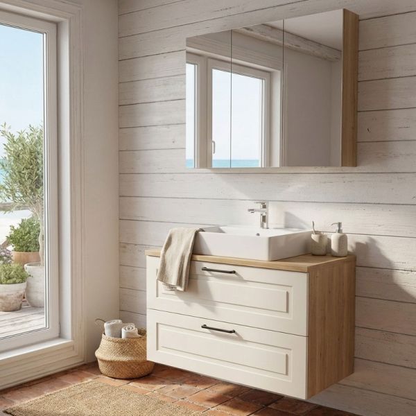 Nobilia Country Badmöbel Set 18 - 90 cm Ambientebild