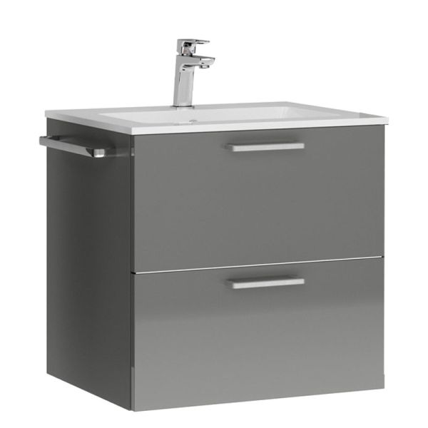 Nobilia Pure Mineralguss-Waschtisch mit Unterschrank Set 61 cm