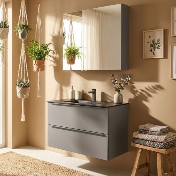 Nobilia Valea Badmöbel Set 9 - 80 cm Ambientebild