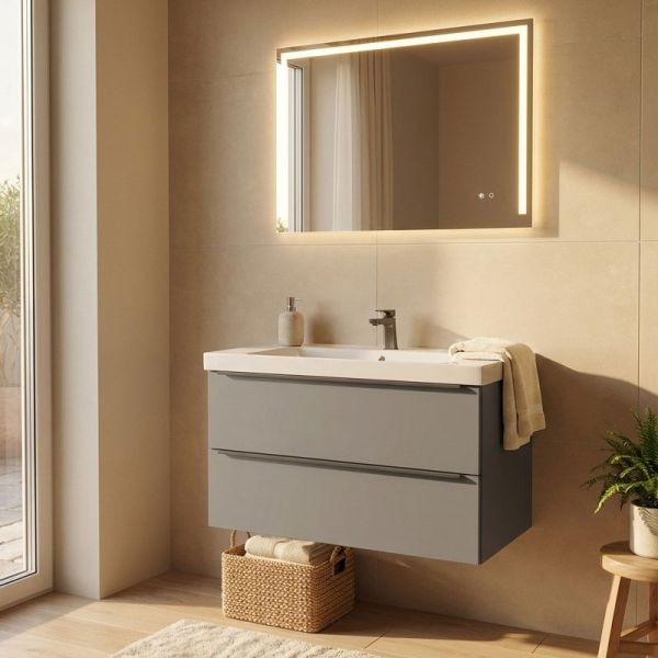 Nobilia Nio Badmöbel Set 11 - 101 cm Ambientebild