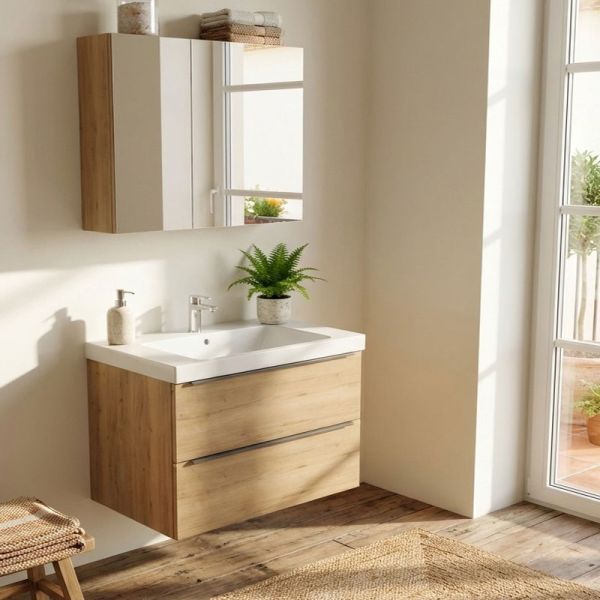 Nobilia Nio Badmöbel Set 8 - 81 cm Ambientebild