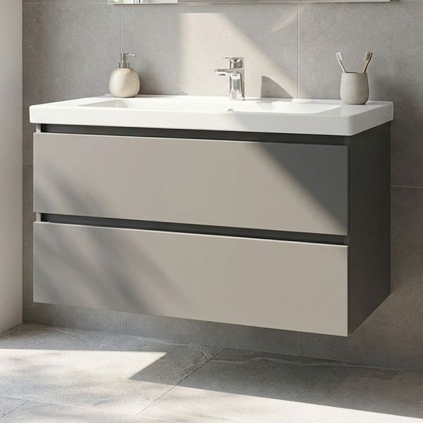 Nobilia Nio Line N Waschtisch mit Unterschrank Set 8 - 121 cm Ambientebild