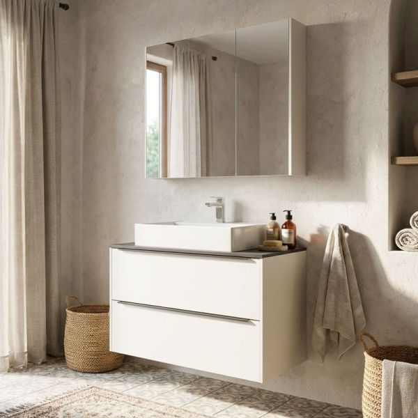 Nobilia Malu Badmöbel Set 12 - 92 cm Ambientebild