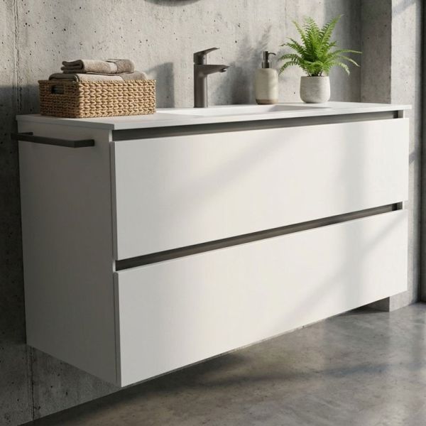 Nobilia Juna Line N Waschtisch mit Unterschrank Set 4 - 121 cm Ambi