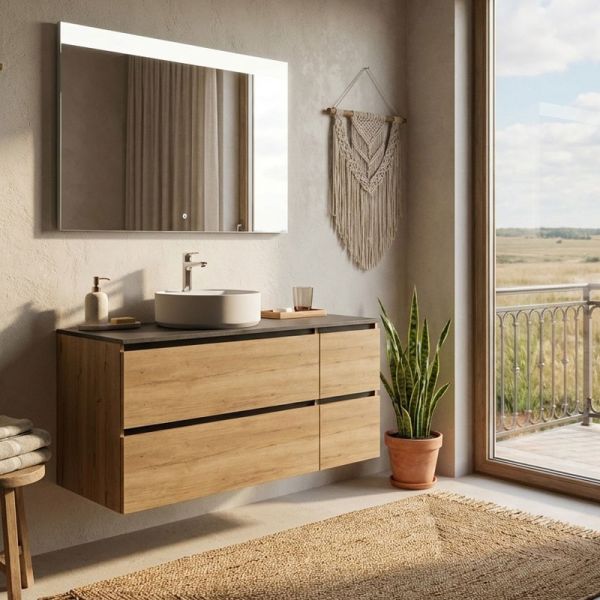 Nobilia Ella Line N Badmöbel Set 45 - 140 cm Ambientebild