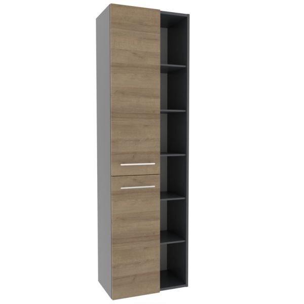 Pelipal Contea Hochschrank - 50 cm, 2 Drehtüren, 4 Glaseinlegeböden