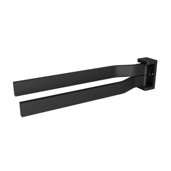 Pelipal Zubehör Handtuchhalter zur Wandmontage, 2-armig, Schwarz Matt-