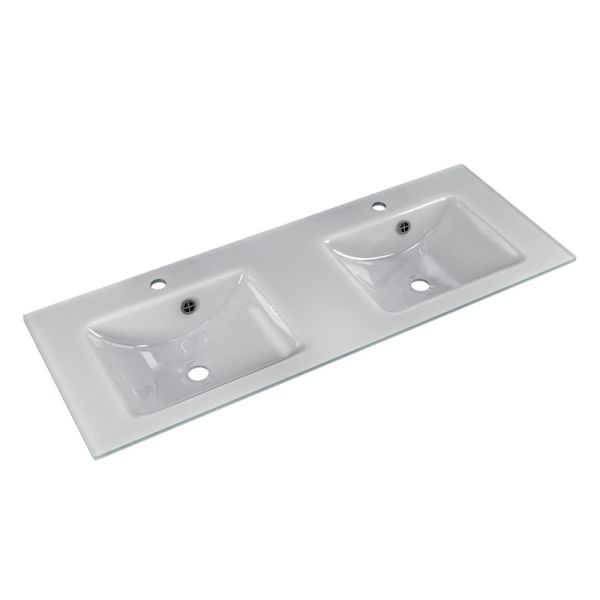 Pelipal Serie 6110 Glas-Doppelwaschtisch 121 cm