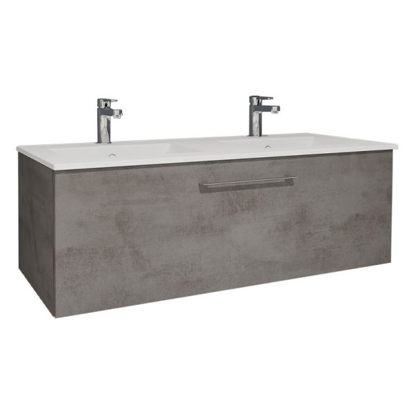 Pelipal Serie 6110 Doppelwaschtisch mit Unterschrank Set 121 cm