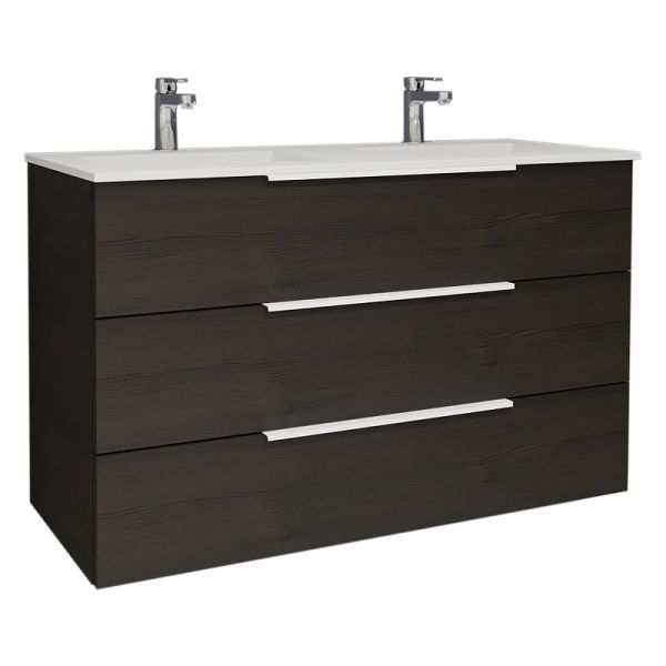 Pelipal Serie 6110 Doppelwaschtisch mit Unterschrank Set 121 cm