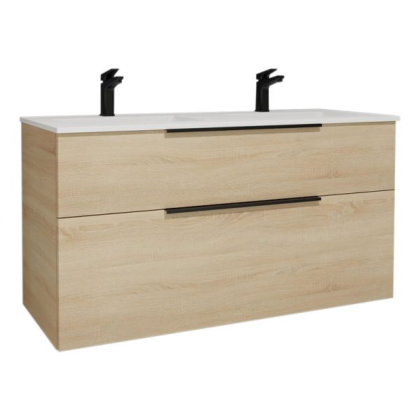 Pelipal Serie 6110 Doppelwaschtisch mit Unterschrank Set 121 cm