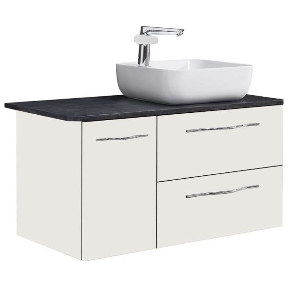 Pelipal PCON Aufsatzbecken mit Waschtischplatte und Unterschrank 107 cm