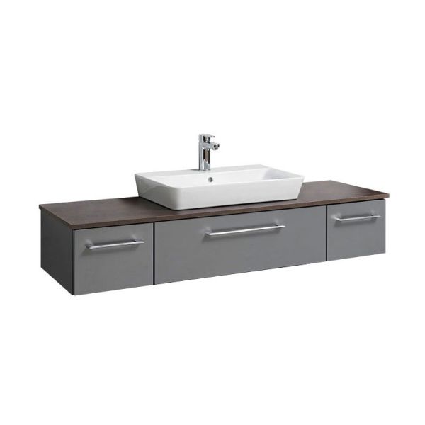 Pelipal PCON Aufsatzbecken mit Waschtischplatte und Unterschrank 137 cm