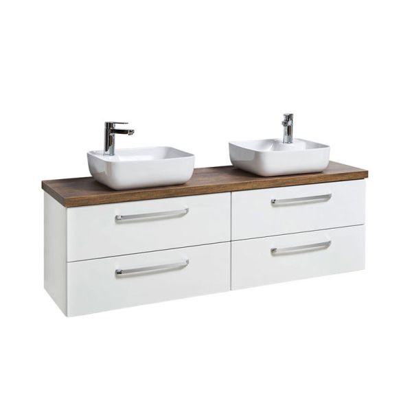 Pelipal PCON Aufsatzbecken mit Waschtischplatte und Unterschrank 152 cm