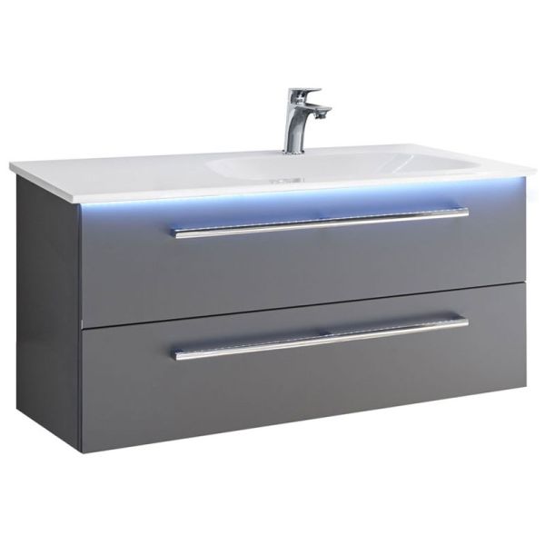 Pelipal PCON Mineralmarmor-Waschtisch mit Unterschrank 107 cm