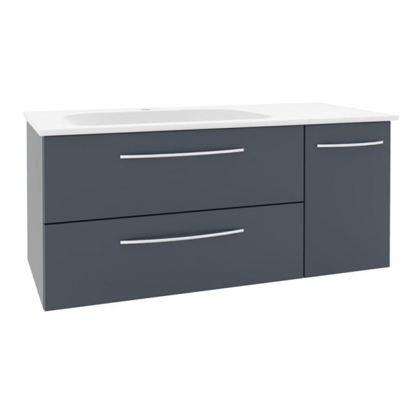 Pelipal PCON Mineralmarmor-Waschtisch mit Unterschrank 107 cm