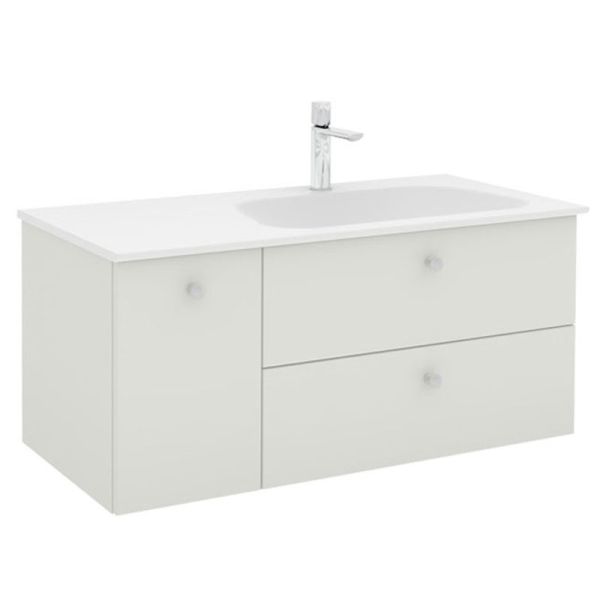 Pelipal PCON Mineralmarmor-Waschtisch mit Unterschrank 107 cm