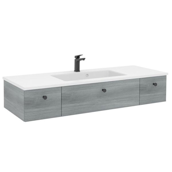 Pelipal PCON Solid Surface Waschtisch mit Unterschrank 137 cm