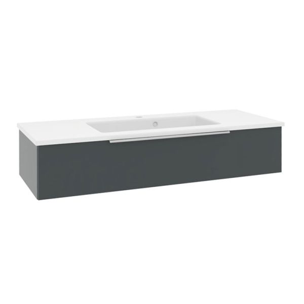 Pelipal PCON Solid Surface Waschtisch mit Unterschrank 122 cm