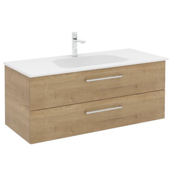 Pelipal PCON Mineralmarmor-Waschtisch mit Unterschrank 122 cm