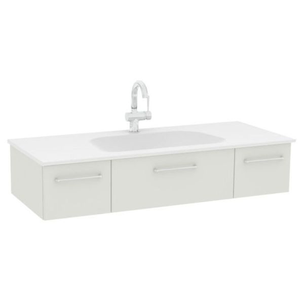 Pelipal PCON Krion-Waschtisch mit Unterschrank 121 cm