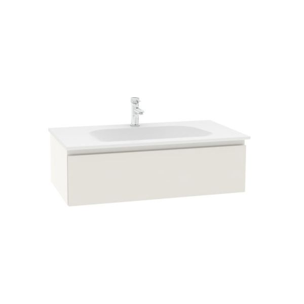 Pelipal PCON Mineralmarmor-Waschtisch mit Unterschrank 92 cm
