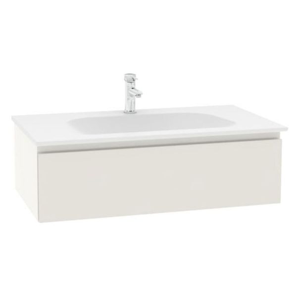Pelipal PCON Mineralmarmor-Waschtisch mit Unterschrank 92 cm
