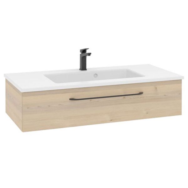 Pelipal PCON Solid Surface Waschtisch mit Unterschrank 107 cm