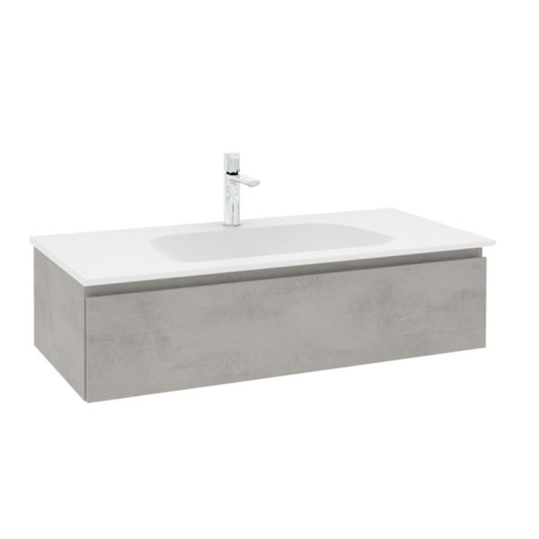 Pelipal PCON Mineralmarmor-Waschtisch mit Unterschrank 107 cm