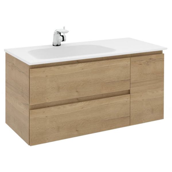Pelipal PCON Mineralmarmor-Waschtisch mit Unterschrank 107 cm