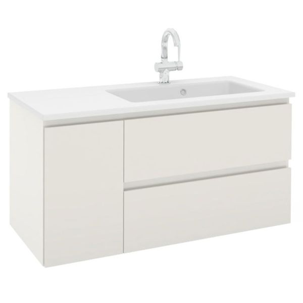 Pelipal PCON Solid Surface Waschtisch mit Unterschrank 107 cm