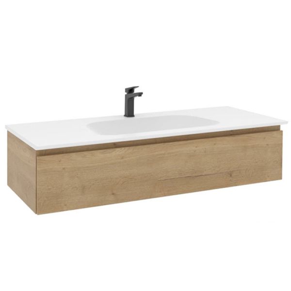 Pelipal PCON Solid Surface Waschtisch mit Unterschrank 122 cm