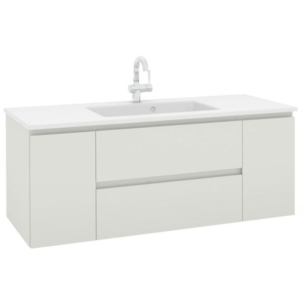 Pelipal PCON Solid Surface Waschtisch mit Unterschrank 137 cm